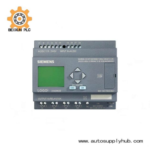 SIEMENS 6ED1052-1MD00-0BA7: 12/24VDC Logic Module Display, Compact Automation Solution