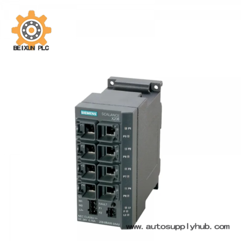 SIEMENS SCALANCE X208 - Pro Managed IE Switch, 8x 10/100Mbps Ports, IP65/67 Rated