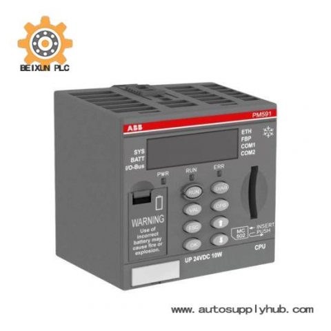 ABB PM591-ETH Ethernet Module for Industrial Automation, PLC Communication