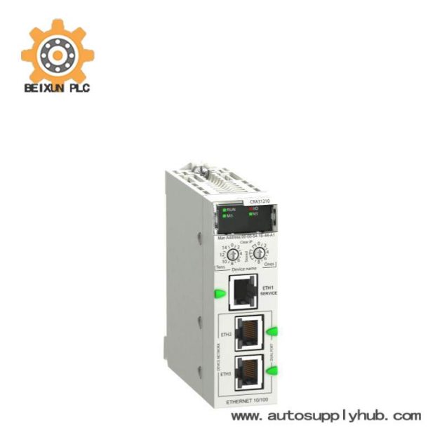 Schneider Electric BMXCRA31210 Ethernet RIO Drop Adaptor, Designed for Industrial Automation